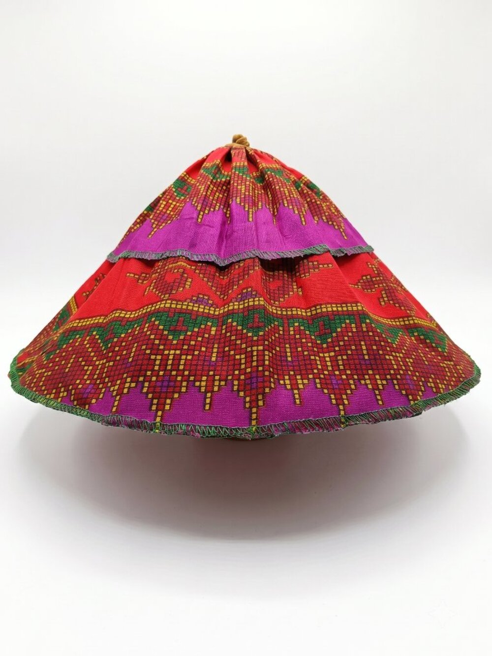 2-in-1 Foldable Filipino Fan Hat, Multicolor, Summer Beach